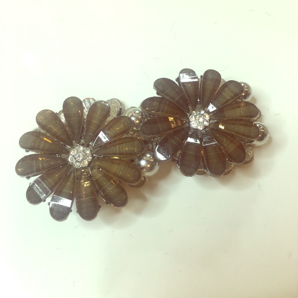 Brown Flower Statement Bracelet